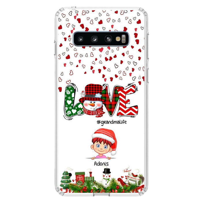 Custom Personalized Christmas Grandmalife Phone Case - Upto 6 Kids - Christmas Gift For Grandma, Mama - Case For iPhone And Samsung