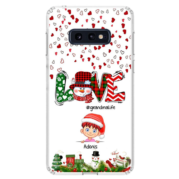 Custom Personalized Christmas Grandmalife Phone Case - Upto 6 Kids - Christmas Gift For Grandma, Mama - Case For iPhone And Samsung