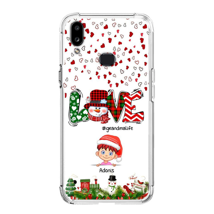 Custom Personalized Christmas Grandmalife Phone Case - Upto 6 Kids - Christmas Gift For Grandma, Mama - Case For iPhone And Samsung