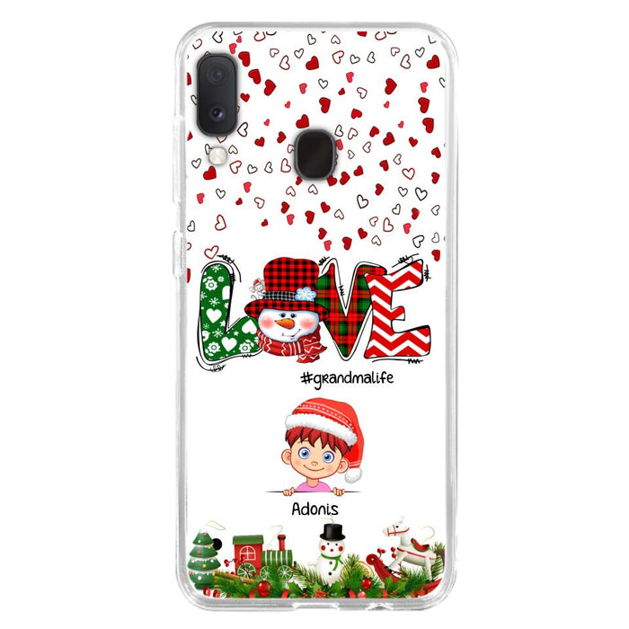 Custom Personalized Christmas Grandmalife Phone Case - Upto 6 Kids - Christmas Gift For Grandma, Mama - Case For iPhone And Samsung