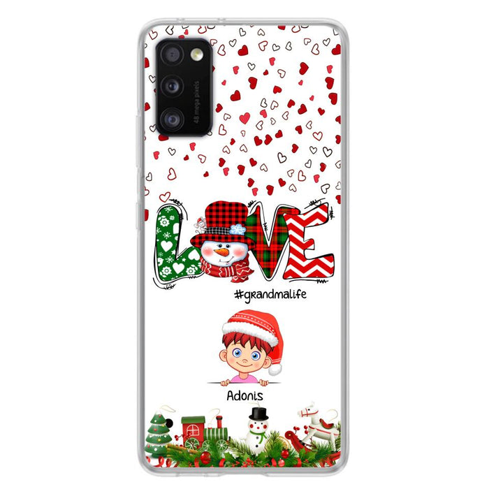 Custom Personalized Christmas Grandmalife Phone Case - Upto 6 Kids - Christmas Gift For Grandma, Mama - Case For iPhone And Samsung