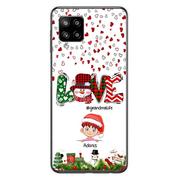 Custom Personalized Christmas Grandmalife Phone Case - Upto 6 Kids - Christmas Gift For Grandma, Mama - Case For iPhone And Samsung