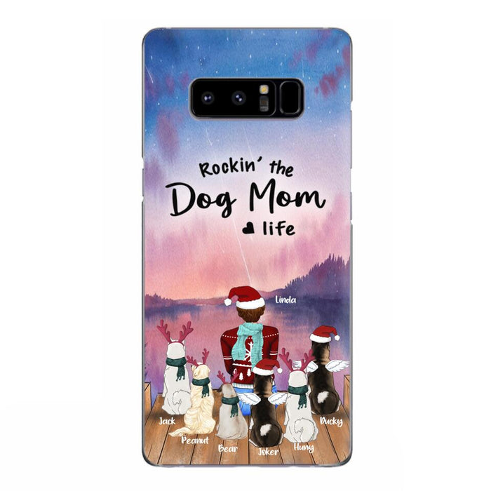 Personalized Christmas Pet Mom/Dad Phone Case - Up to 6 Pets - Rock'in The Dog Mom Life