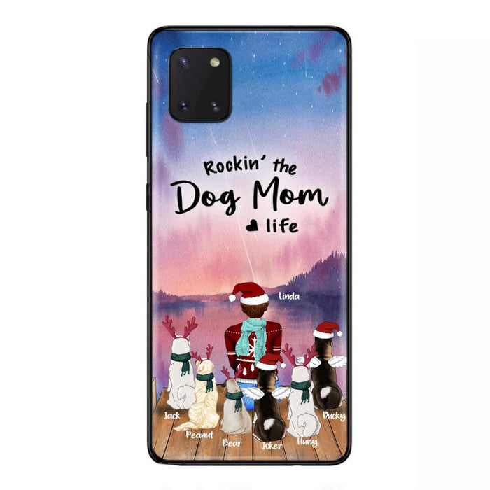 Personalized Christmas Pet Mom/Dad Phone Case - Up to 6 Pets - Rock'in The Dog Mom Life