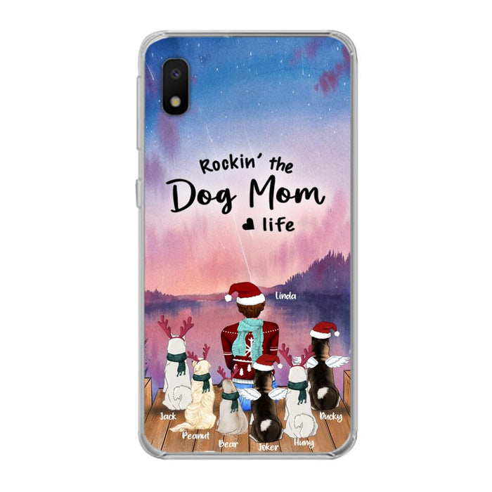 Personalized Christmas Pet Mom/Dad Phone Case - Up to 6 Pets - Rock'in The Dog Mom Life