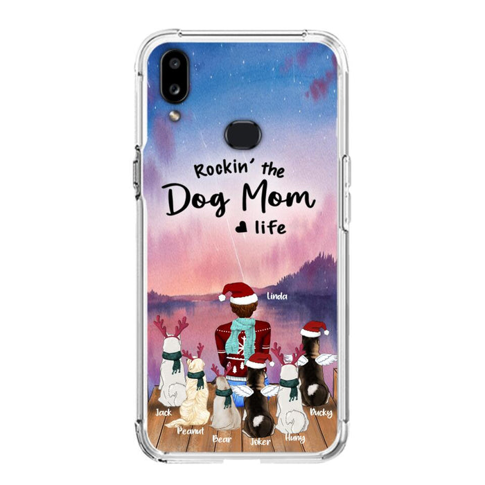 Personalized Christmas Pet Mom/Dad Phone Case - Up to 6 Pets - Rock'in The Dog Mom Life