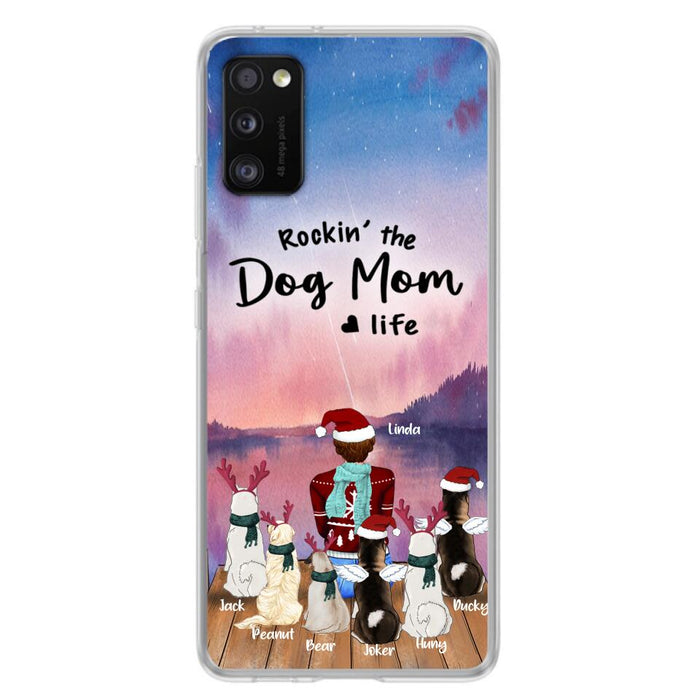 Personalized Christmas Pet Mom/Dad Phone Case - Up to 6 Pets - Rock'in The Dog Mom Life