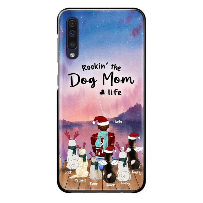 Personalized Christmas Pet Mom/Dad Phone Case - Up to 6 Pets - Rock'in The Dog Mom Life