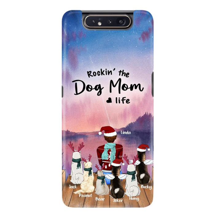 Personalized Christmas Pet Mom/Dad Phone Case - Up to 6 Pets - Rock'in The Dog Mom Life