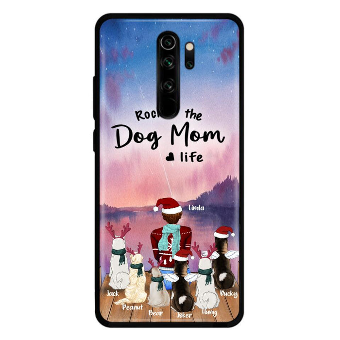 Personalized Christmas Pet Mom/Dad Phone Case - Up to 6 Pets - Rock'in The Dog Mom Life