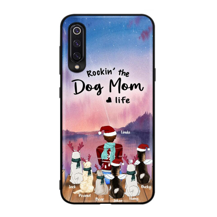 Personalized Christmas Pet Mom/Dad Phone Case - Up to 6 Pets - Rock'in The Dog Mom Life