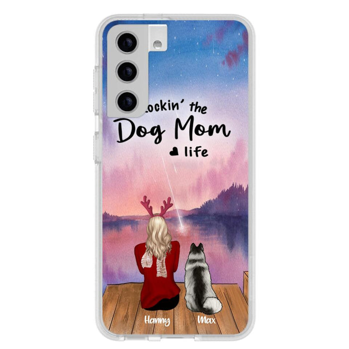 Custom Personalized Family Christmas Phone Case - Life Is Better With Dogs