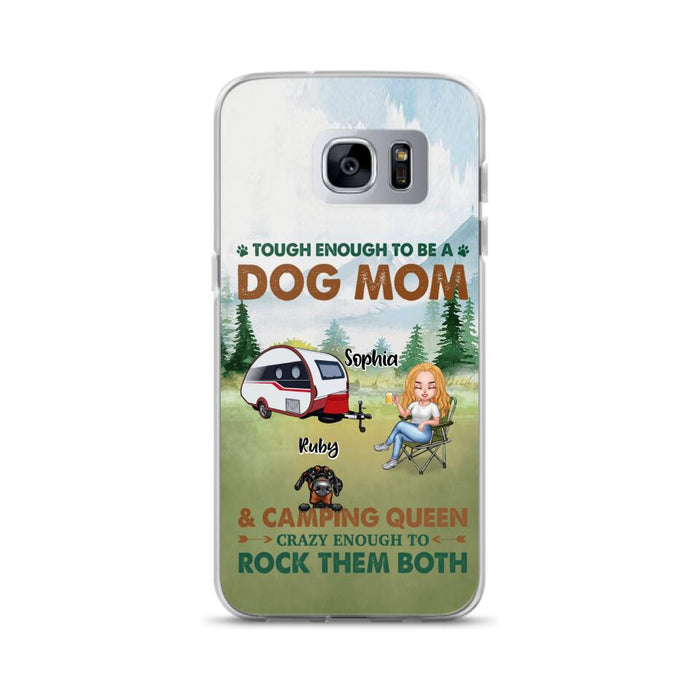 Custom Personalized Camping With Dogs Phone Case - Up to 5 Dogs - Best Gift For Dog Lovers - I Like Camping And Dogs And Maybe 3 People - Case For iPhone/Samsung