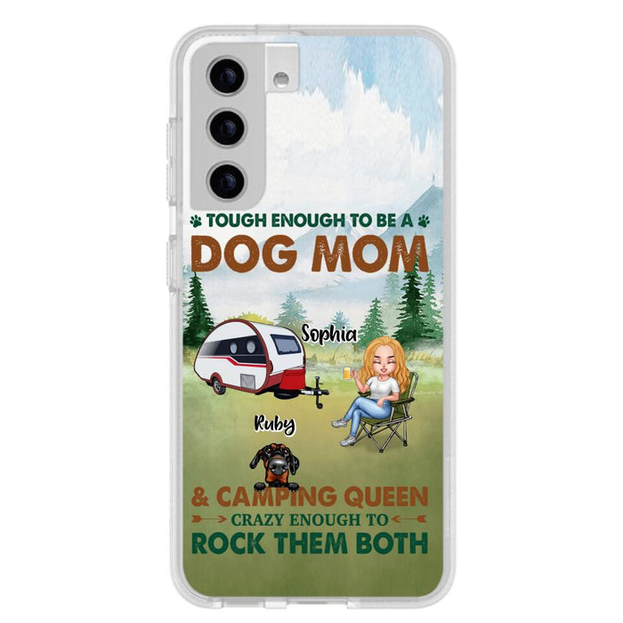 Custom Personalized Camping With Dogs Phone Case - Up to 5 Dogs - Best Gift For Dog Lovers - I Like Camping And Dogs And Maybe 3 People - Case For iPhone/Samsung