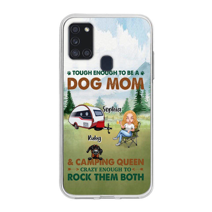 Custom Personalized Camping With Dogs Phone Case - Up to 5 Dogs - Best Gift For Dog Lovers - I Like Camping And Dogs And Maybe 3 People - Case For iPhone/Samsung