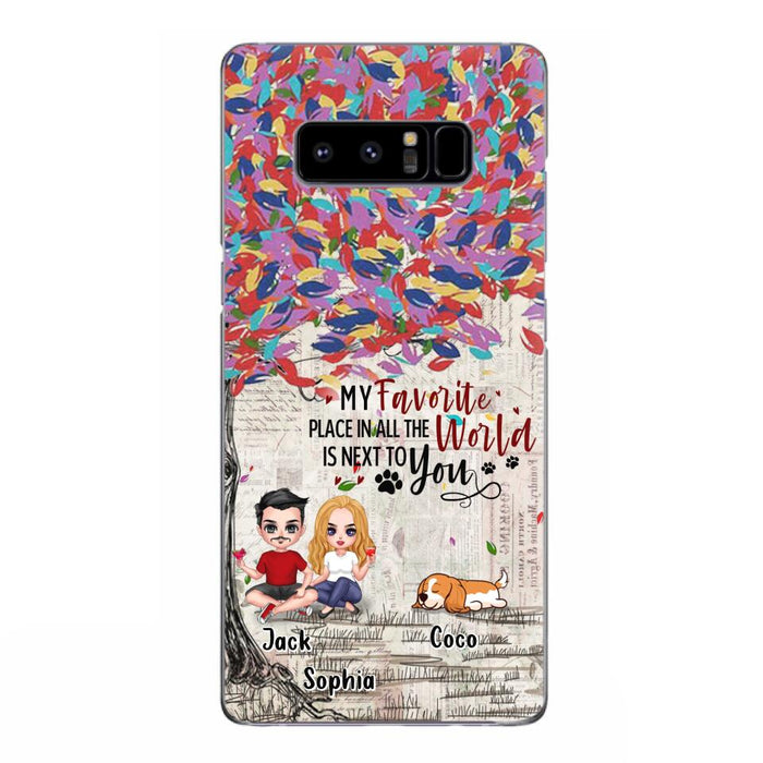 Custom Personalized Couple And Dogs Phone Case - Up to 3 Dogs - Best Gift For Dog Lovers - You And Me & The Dogs - Case For iPhone/Samsung