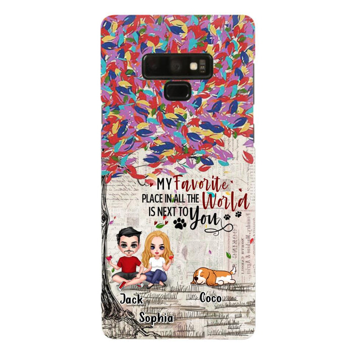 Custom Personalized Couple And Dogs Phone Case - Up to 3 Dogs - Best Gift For Dog Lovers - You And Me & The Dogs - Case For iPhone/Samsung