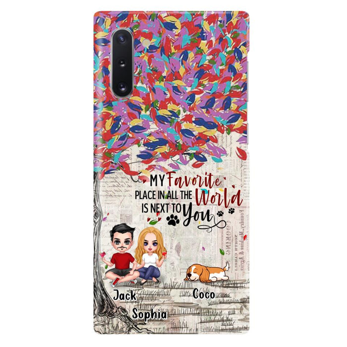 Custom Personalized Couple And Dogs Phone Case - Up to 3 Dogs - Best Gift For Dog Lovers - You And Me & The Dogs - Case For iPhone/Samsung