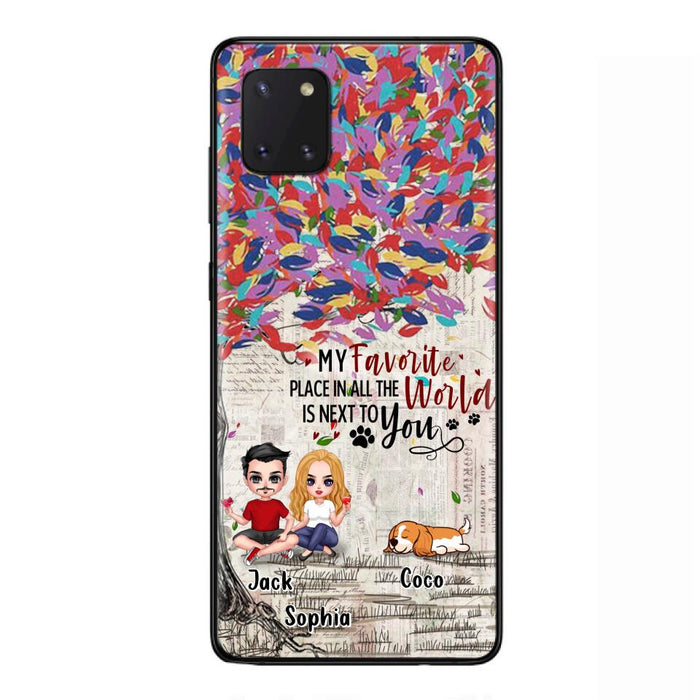 Custom Personalized Couple And Dogs Phone Case - Up to 3 Dogs - Best Gift For Dog Lovers - You And Me & The Dogs - Case For iPhone/Samsung