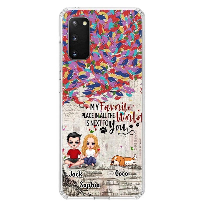 Custom Personalized Couple And Dogs Phone Case - Up to 3 Dogs - Best Gift For Dog Lovers - You And Me & The Dogs - Case For iPhone/Samsung