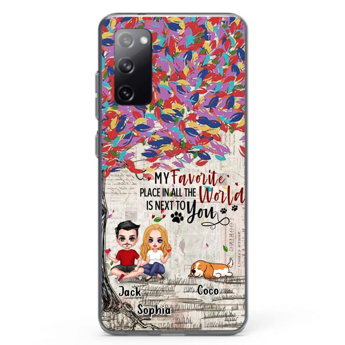 Custom Personalized Couple And Dogs Phone Case - Up to 3 Dogs - Best Gift For Dog Lovers - You And Me & The Dogs - Case For iPhone/Samsung