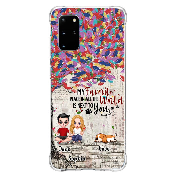 Custom Personalized Couple And Dogs Phone Case - Up to 3 Dogs - Best Gift For Dog Lovers - You And Me & The Dogs - Case For iPhone/Samsung