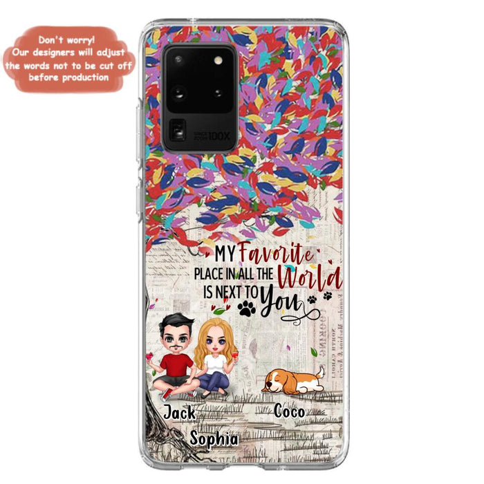 Custom Personalized Couple And Dogs Phone Case - Up to 3 Dogs - Best Gift For Dog Lovers - You And Me & The Dogs - Case For iPhone/Samsung