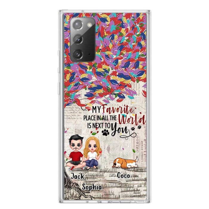 Custom Personalized Couple And Dogs Phone Case - Up to 3 Dogs - Best Gift For Dog Lovers - You And Me & The Dogs - Case For iPhone/Samsung