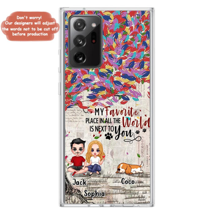 Custom Personalized Couple And Dogs Phone Case - Up to 3 Dogs - Best Gift For Dog Lovers - You And Me & The Dogs - Case For iPhone/Samsung