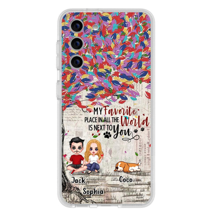 Custom Personalized Couple And Dogs Phone Case - Up to 3 Dogs - Best Gift For Dog Lovers - You And Me & The Dogs - Case For iPhone/Samsung