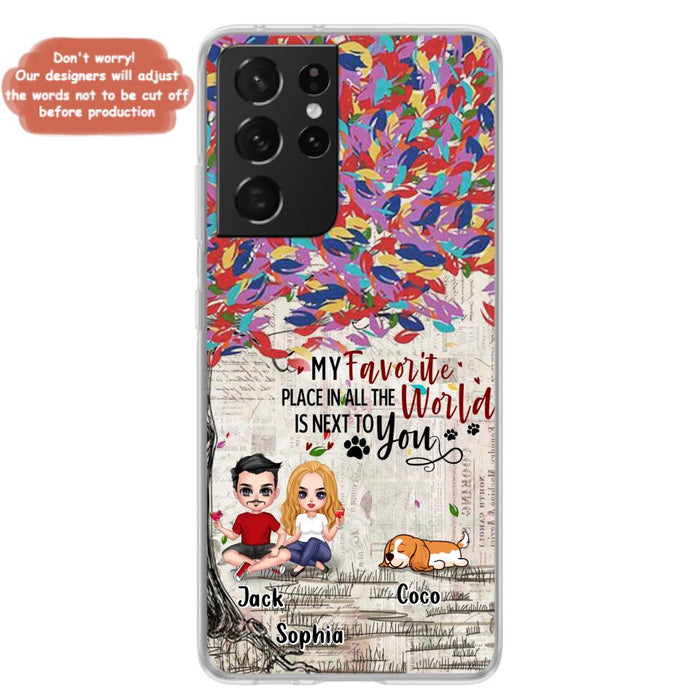 Custom Personalized Couple And Dogs Phone Case - Up to 3 Dogs - Best Gift For Dog Lovers - You And Me & The Dogs - Case For iPhone/Samsung