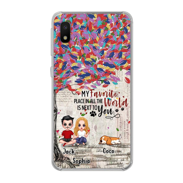 Custom Personalized Couple And Dogs Phone Case - Up to 3 Dogs - Best Gift For Dog Lovers - You And Me & The Dogs - Case For iPhone/Samsung