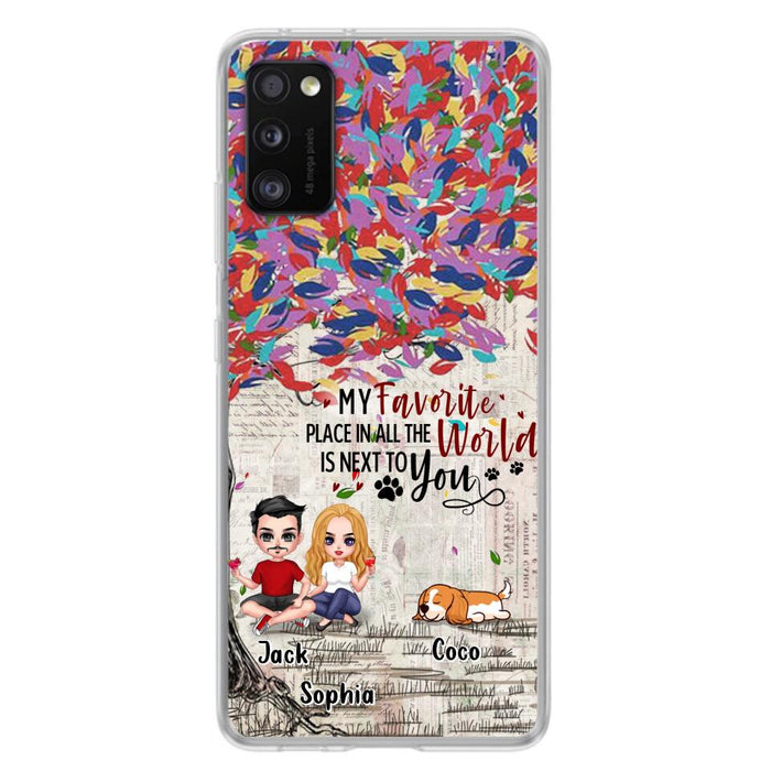 Custom Personalized Couple And Dogs Phone Case - Up to 3 Dogs - Best Gift For Dog Lovers - You And Me & The Dogs - Case For iPhone/Samsung