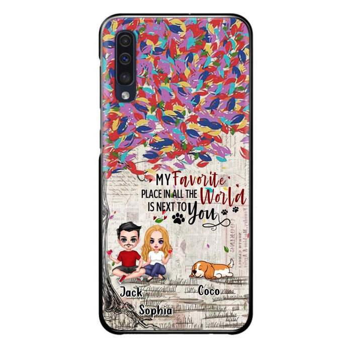 Custom Personalized Couple And Dogs Phone Case - Up to 3 Dogs - Best Gift For Dog Lovers - You And Me & The Dogs - Case For iPhone/Samsung