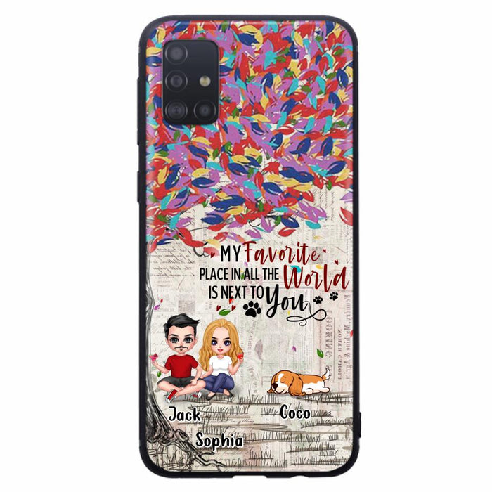 Custom Personalized Couple And Dogs Phone Case - Up to 3 Dogs - Best Gift For Dog Lovers - You And Me & The Dogs - Case For iPhone/Samsung