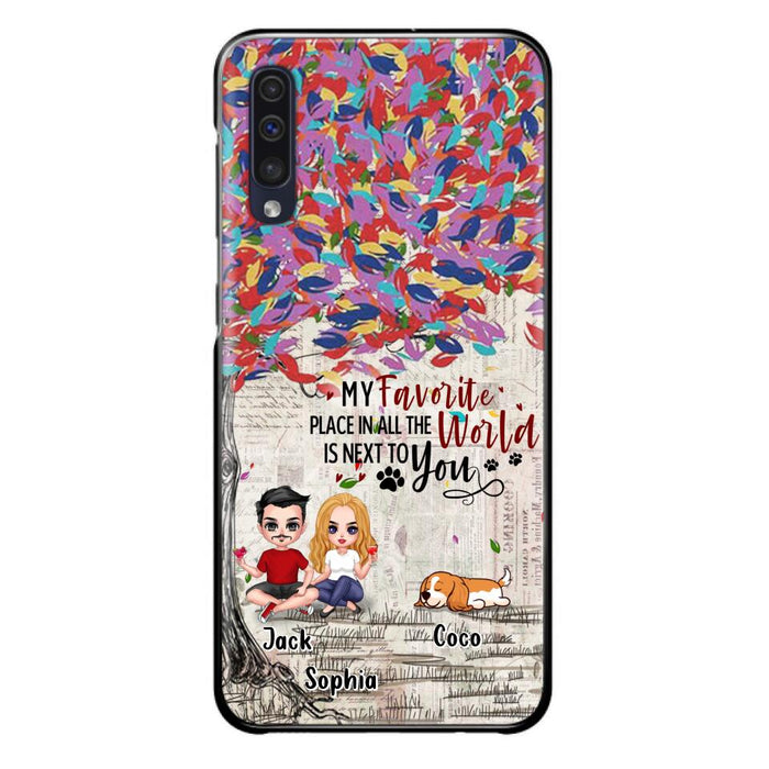 Custom Personalized Couple And Dogs Phone Case - Up to 3 Dogs - Best Gift For Dog Lovers - You And Me & The Dogs - Case For iPhone/Samsung