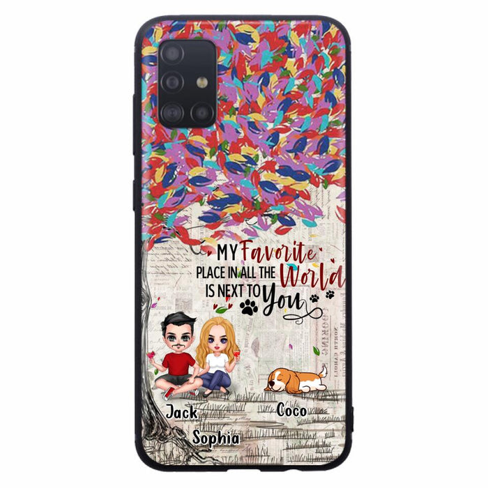 Custom Personalized Couple And Dogs Phone Case - Up to 3 Dogs - Best Gift For Dog Lovers - You And Me & The Dogs - Case For iPhone/Samsung