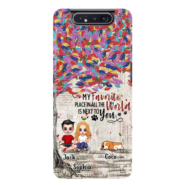 Custom Personalized Couple And Dogs Phone Case - Up to 3 Dogs - Best Gift For Dog Lovers - You And Me & The Dogs - Case For iPhone/Samsung