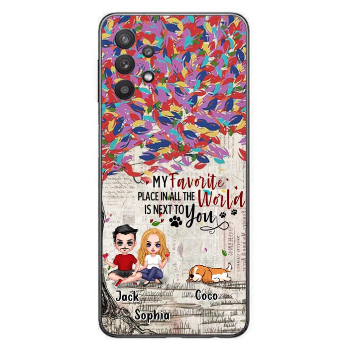 Custom Personalized Couple And Dogs Phone Case - Up to 3 Dogs - Best Gift For Dog Lovers - You And Me & The Dogs - Case For iPhone/Samsung