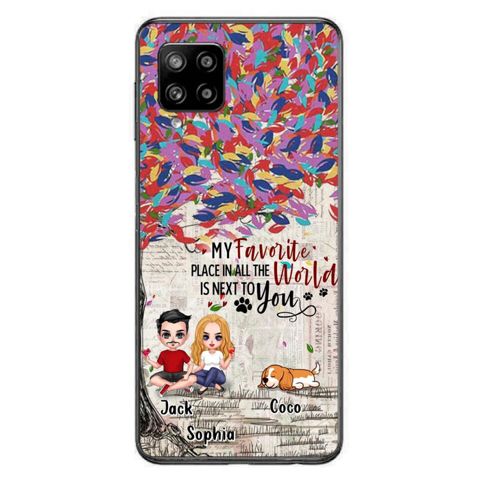 Custom Personalized Couple And Dogs Phone Case - Up to 3 Dogs - Best Gift For Dog Lovers - You And Me & The Dogs - Case For iPhone/Samsung