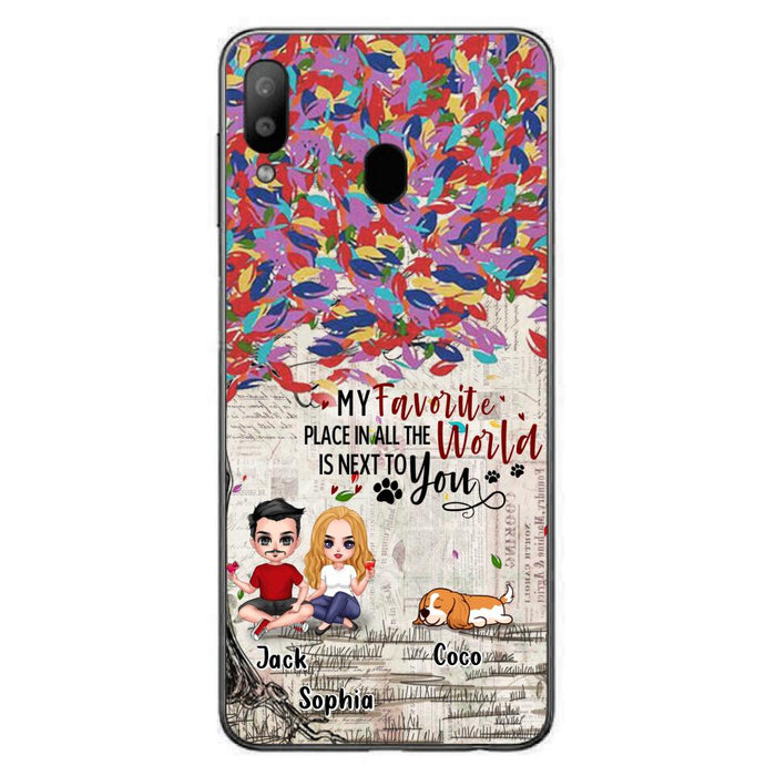 Custom Personalized Couple And Dogs Phone Case - Up to 3 Dogs - Best Gift For Dog Lovers - You And Me & The Dogs - Case For iPhone/Samsung