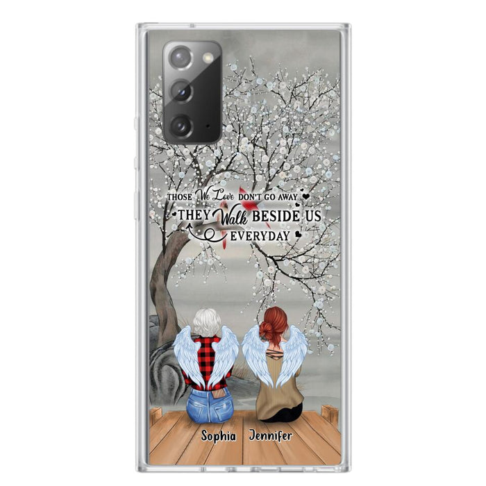 Custom Personalized Memorial Family Member Loss Phone Case - Up to 5 People - Memorial Gift Idea - Those We Love Don't Go Away - Case For iPhone And Samsung