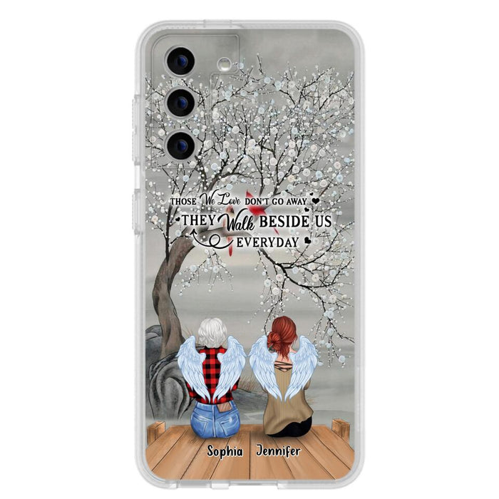 Custom Personalized Memorial Family Member Loss Phone Case - Up to 5 People - Memorial Gift Idea - Those We Love Don't Go Away - Case For iPhone And Samsung