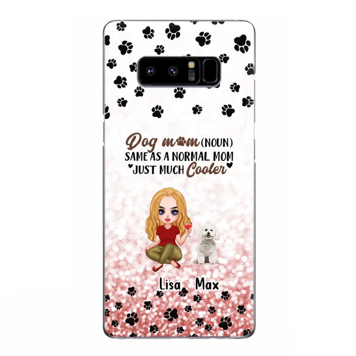 Custom Personalized Dog Mom Phone Case - Upto 6 Dogs - Best Gift For Dog Lover - Crazy Dog Mom - Case For iPhone/Samsung