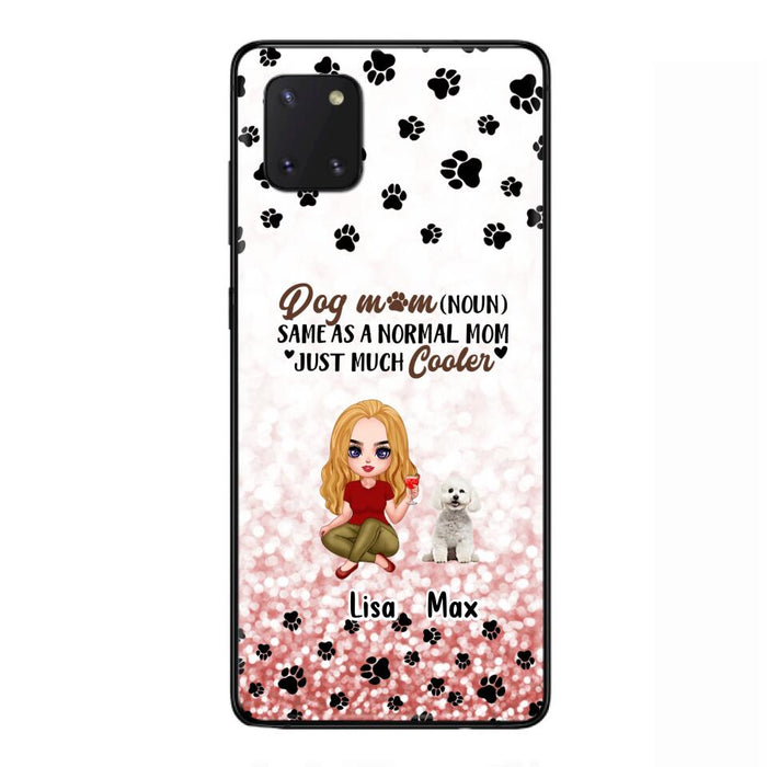 Custom Personalized Dog Mom Phone Case - Upto 6 Dogs - Best Gift For Dog Lover - Crazy Dog Mom - Case For iPhone/Samsung