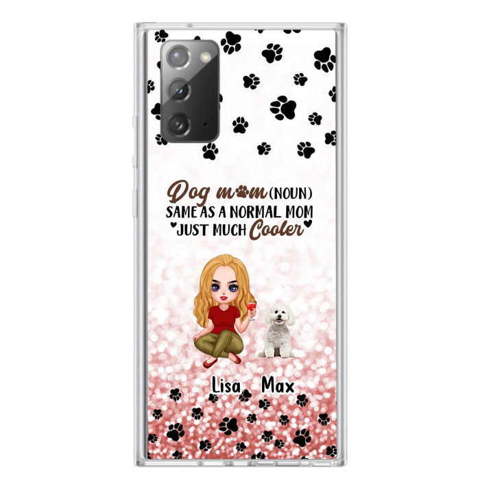 Custom Personalized Dog Mom Phone Case - Upto 6 Dogs - Best Gift For Dog Lover - Crazy Dog Mom - Case For iPhone/Samsung