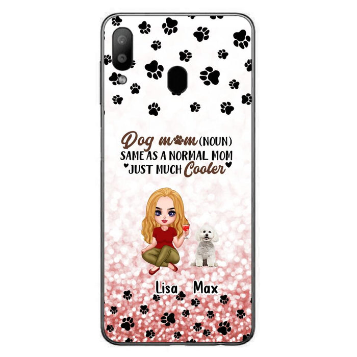 Custom Personalized Dog Mom Phone Case - Upto 6 Dogs - Best Gift For Dog Lover - Crazy Dog Mom - Case For iPhone/Samsung