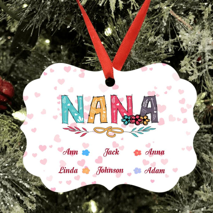 Custom Personalized Grandma Ornament -  Upto 6 Kids - Best Gift For Family - Blessed To Be Called Nana - R5OIKQ