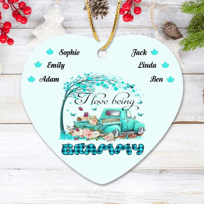 Custom Personalized Grandma Ornament - Upto 6 Kids - Best Gift For Family - I Love Being A Grandny - R5OIKQ