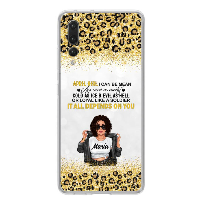 Custom Personalized Girl Month Phone Case - Gift Idea For Girl/ Friend - April Girl I Can Be Mean - Case For Xiaomi, Oppo And Huawei